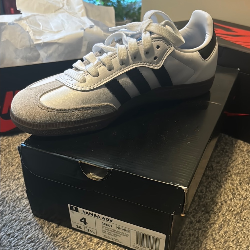 - Adidas Samba ADV Men's White and Black Shoes